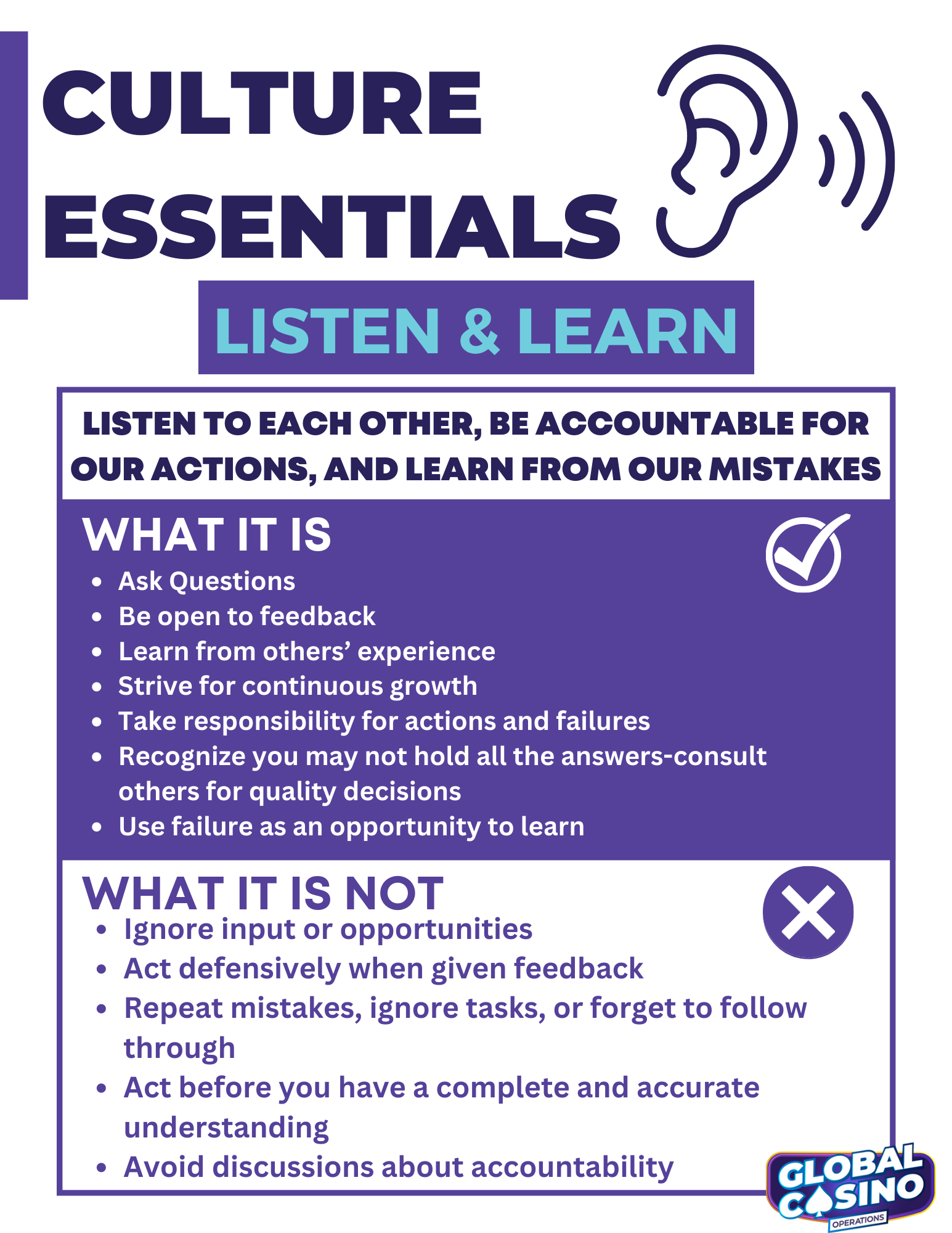 Culture Essentials Listen & Learn Ocean Players Club