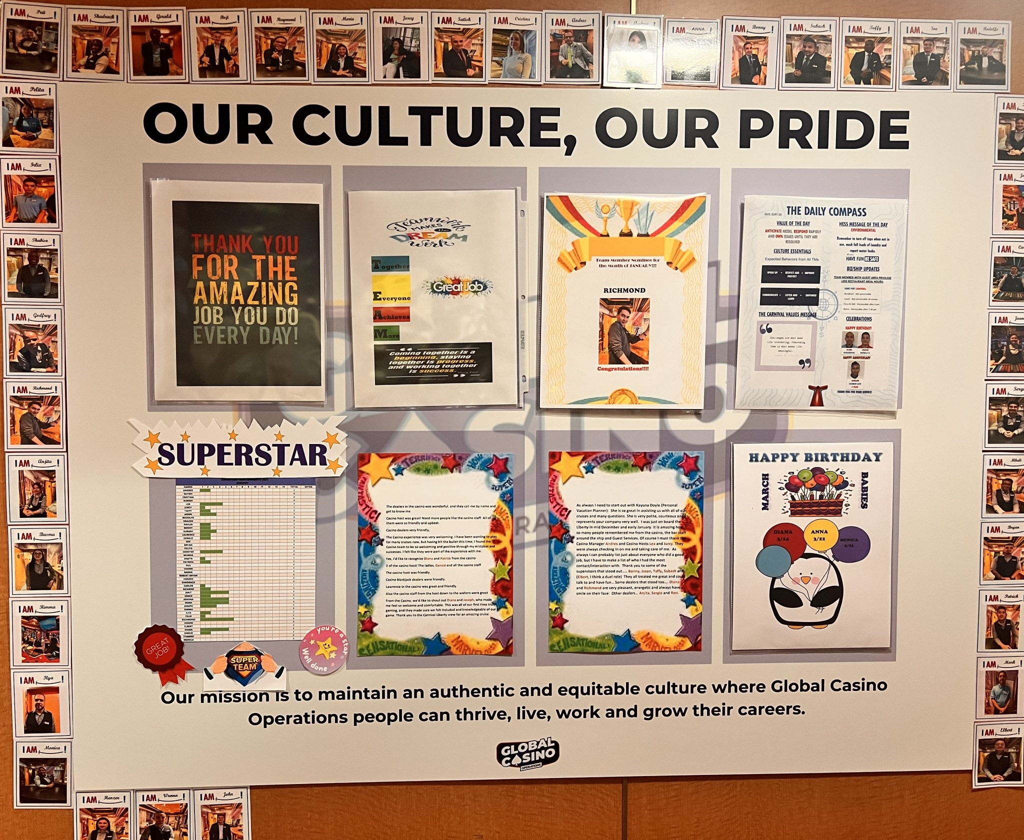 Recognition Boards March Ocean Players Club